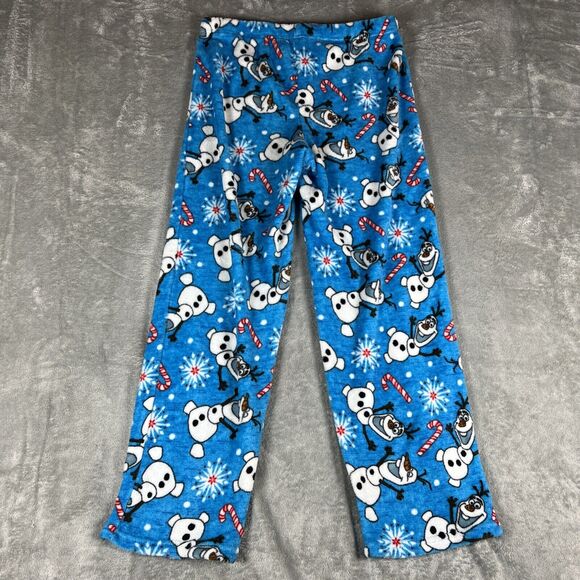 Disney Women's Pajama Pants Size M 8-10 Olaf Christmas Super Soft Fleece‎ - Picture 3 of 3